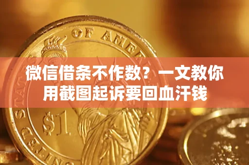 北京微信借条不作数？一文教你用截图起诉要回血汗钱