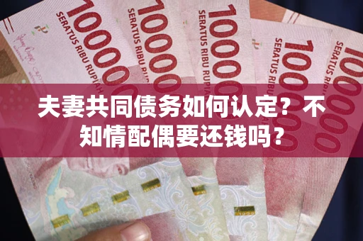 北京夫妻共同债务如何认定？不知情配偶要还钱吗？