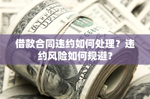 北京借款合同违约如何处理？违约风险如何规避？