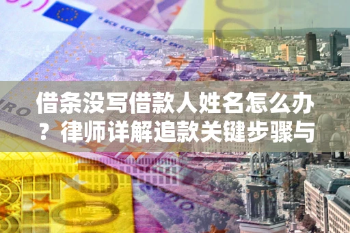 北京借条没写借款人姓名怎么办？律师详解追款关键步骤与证据链构建